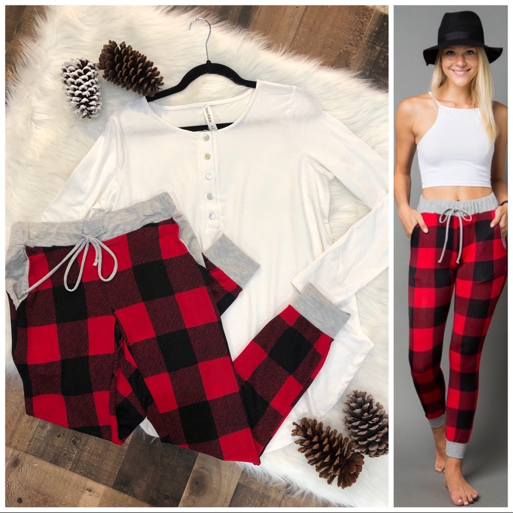 Plaid joggers - Picture 1 of 4